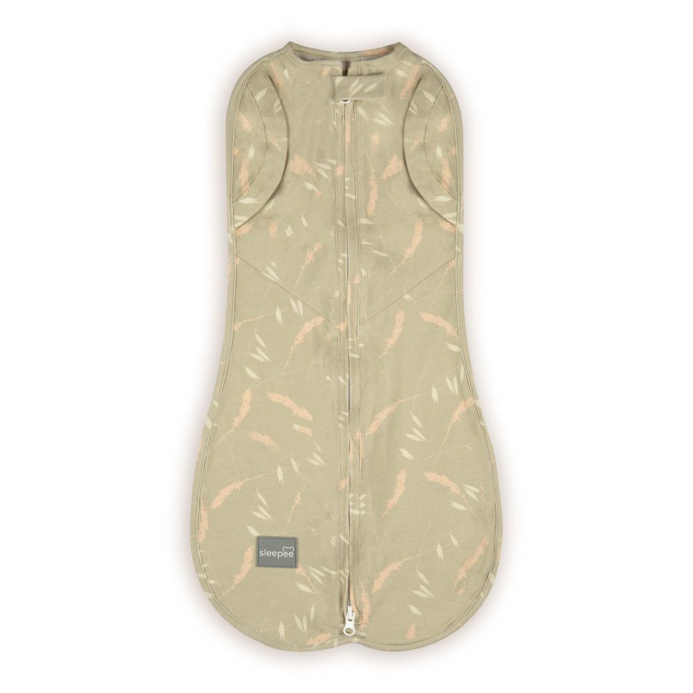 Nor Pufos Saculet din bumbac Swaddle pentru infasat + caciulita Second Step Meadow Sleepee