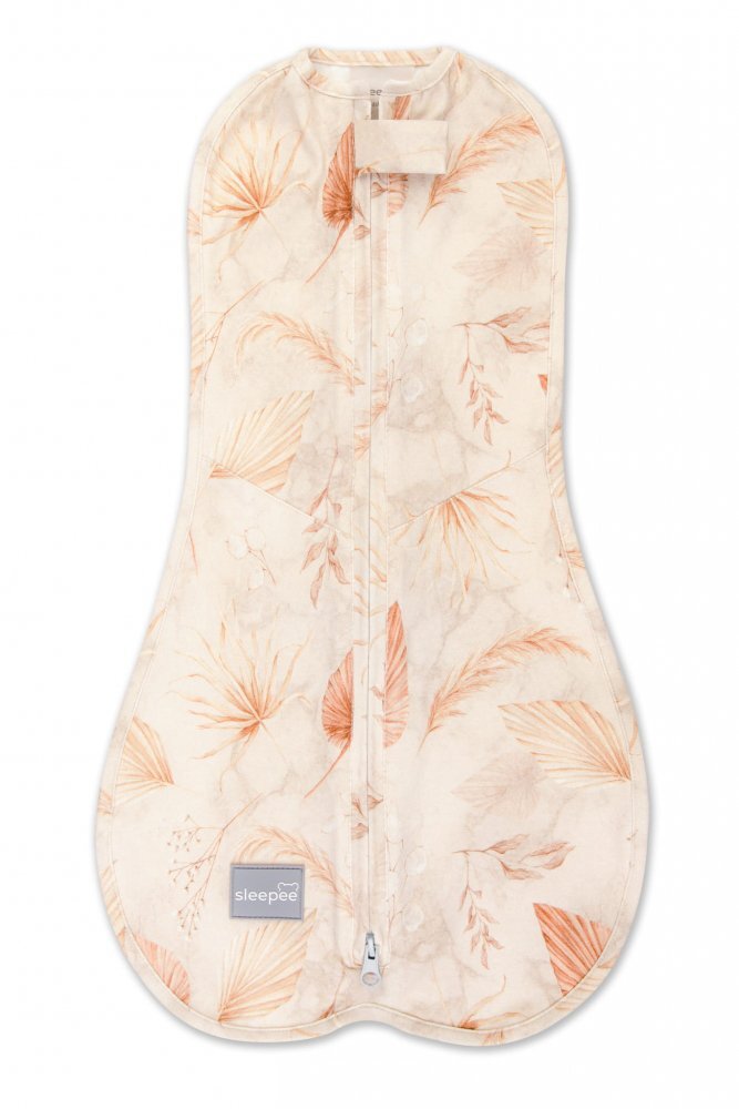 Nor Pufos Saculet swaddle pemtru infasat nou nascut + caciulita First Step Boho Sand Sleepee