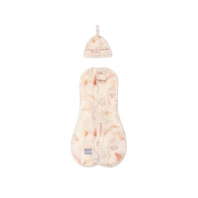 Nor Pufos Saculet swaddle pemtru infasat nou nascut + caciulita First Step Boho Sand Sleepee