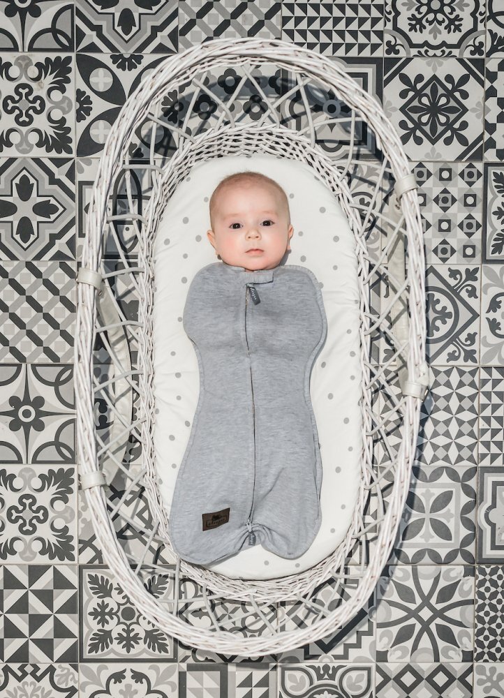 Nor Pufos Saculet Swaddle pentru infasat + caciulita Second Step Animale de epoca almond sleepee