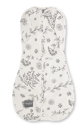 Nor Pufos Saculet Swaddle pentru infasat + caciulita Second Step Bloom 0.2 Tog Sleepee