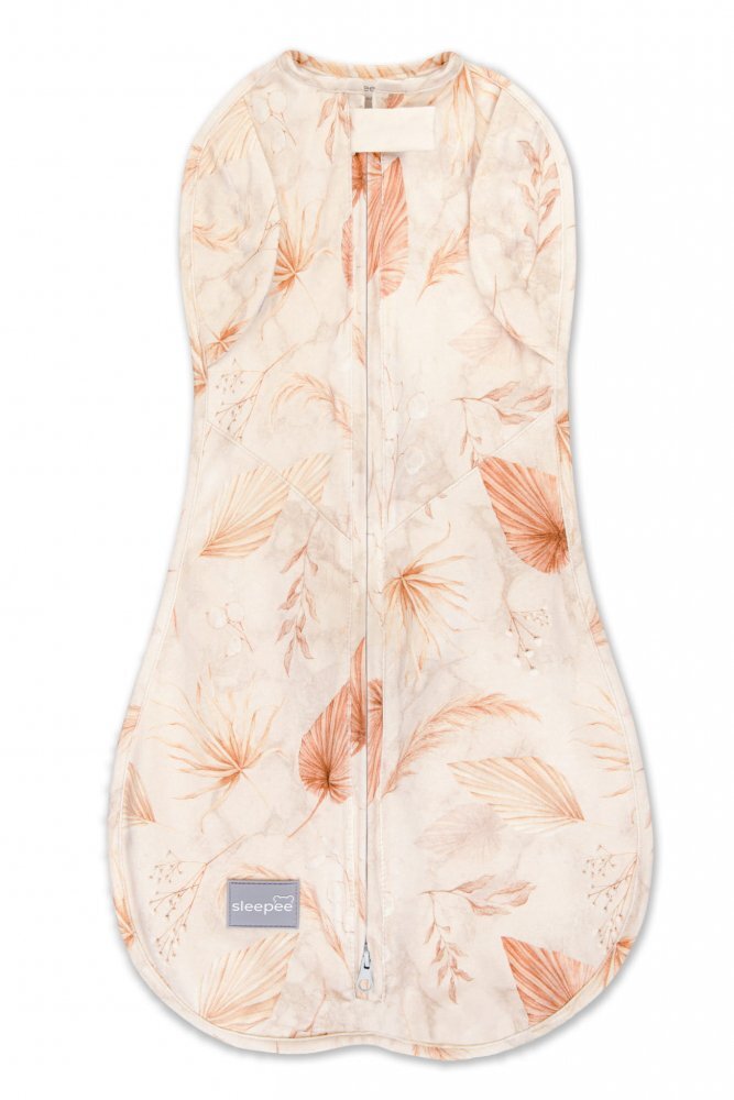 Nor Pufos Saculet swaddle pentru infasat + caciulita Second Step Boho Sand 0.2 Tog Sleepee
