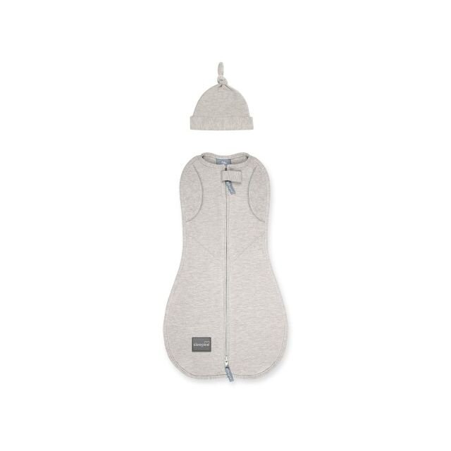 Nor Pufos Saculet swaddle pentru infasat din bumbac + caciulita Second Step bej Sleepee