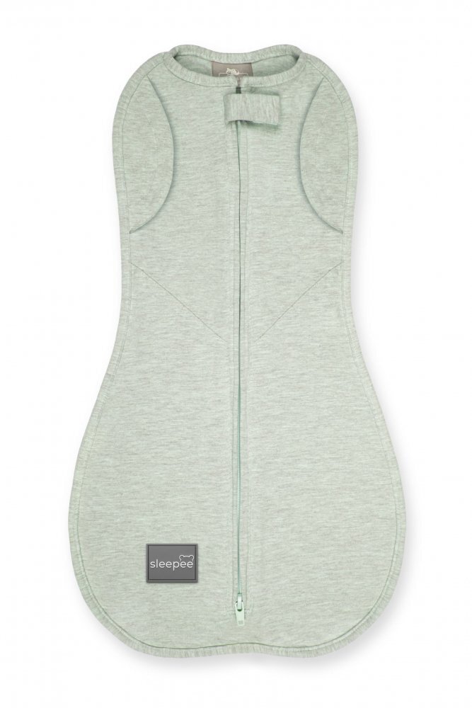 Nor Pufos Saculet swaddle pentru infasat din bumbac + caciulita Second Step menta Sleepee