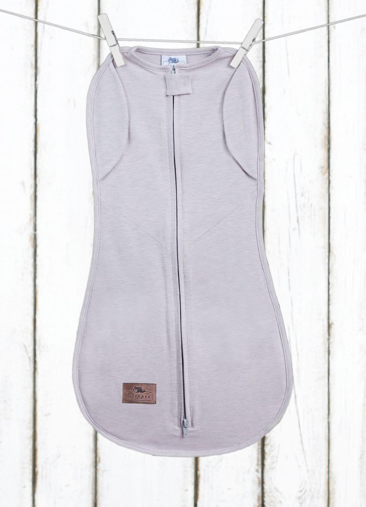 Nor Pufos Saculet swaddle pentru infasat din bumbac + caciulita Second Step roz Sleepee