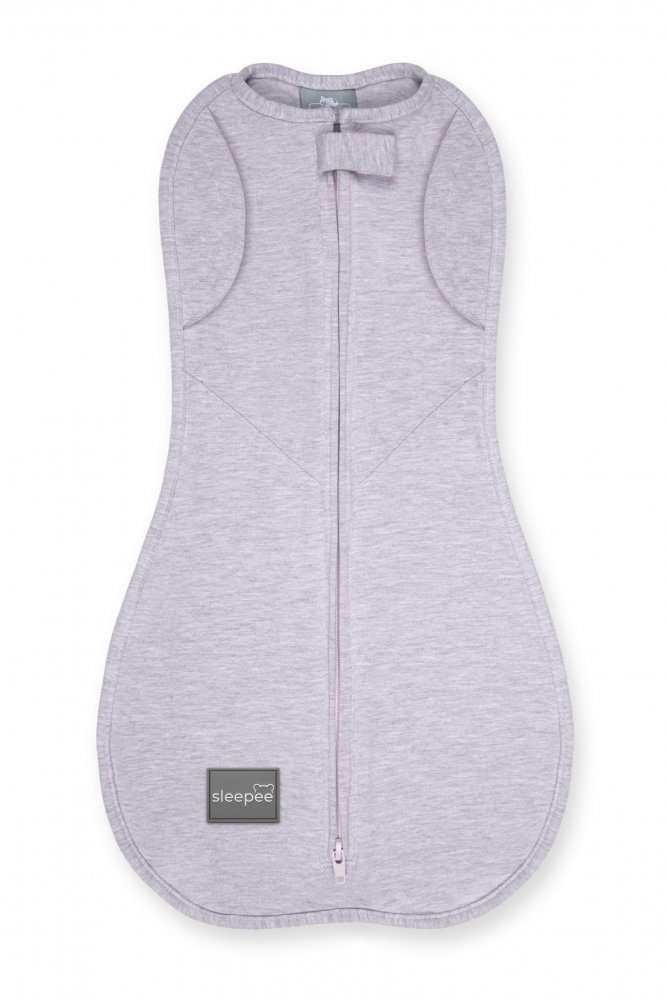 Nor Pufos Saculet swaddle pentru infasat din bumbac + caciulita Second Step roz Sleepee