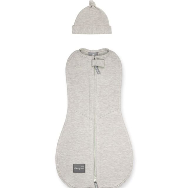 Nor Pufos Saculet swaddle pentru infasat nou nascut + caciulita First Step bej Sleepee