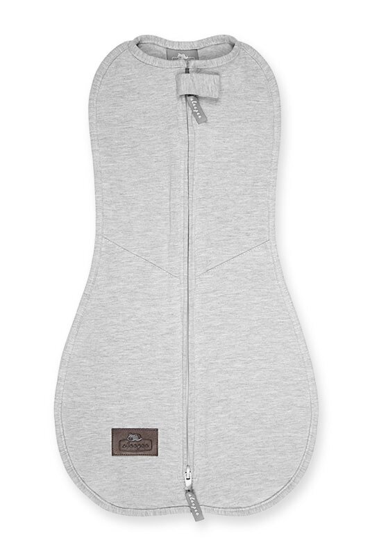 Nor Pufos Saculet swaddle pentru infasat nou nascut + caciulita First Step gri deschis Sleepee