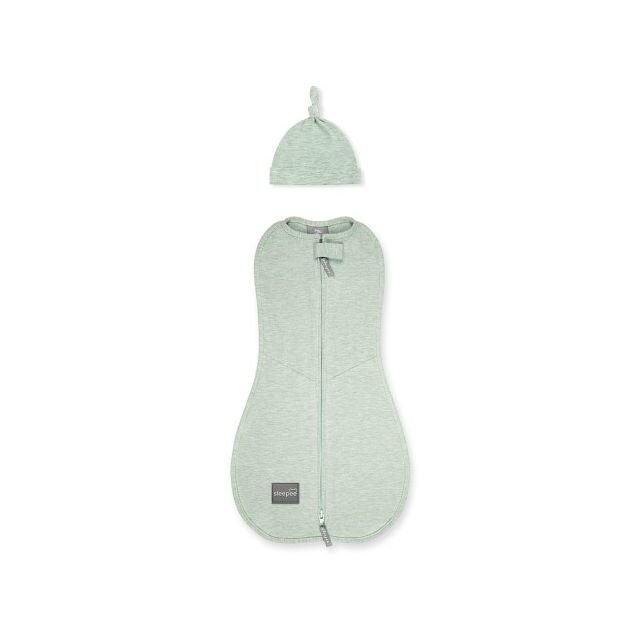 Nor Pufos Saculet swaddle pentru infasat nou nascut + caciulita First Step Menta Sleepee