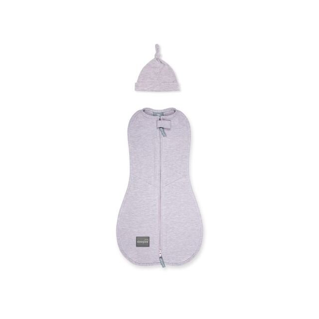 Nor Pufos Saculet swaddle pentru infasat nou nascut + caciulita First Step roz Sleepee