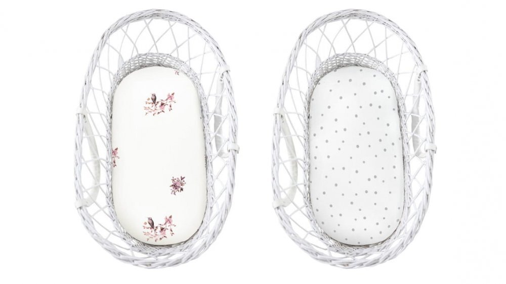 Nor Pufos Set 2 cearceafuri cu elastic pentru landoucosulet bebe Bumbac BirdPuncte Sleepee