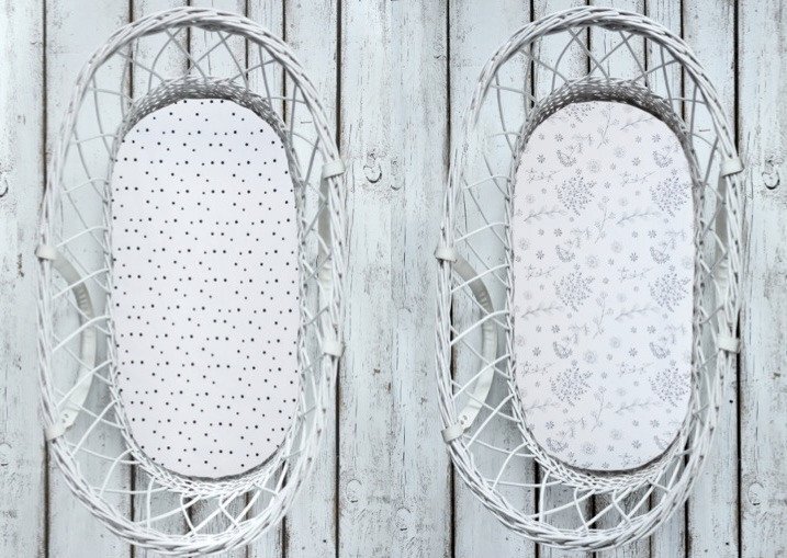 Nor Pufos Set 2 cearsafuri cu elastic pentru landoucosulet bebe BloomPuncte Sleepee