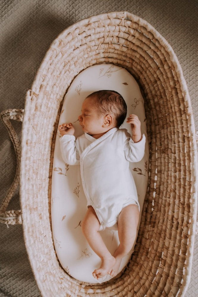 Nor Pufos Set 2 cearsafuri cu elastic pentru landoucosulet bebe Boho SandBoho Botanic Sleepee