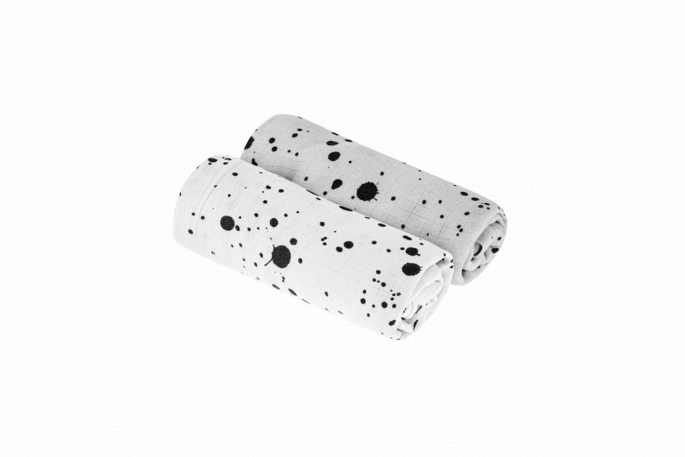 Nor Pufos Set 2 scutece muselina Bambus AlbGri 75x75 cm Sleepee