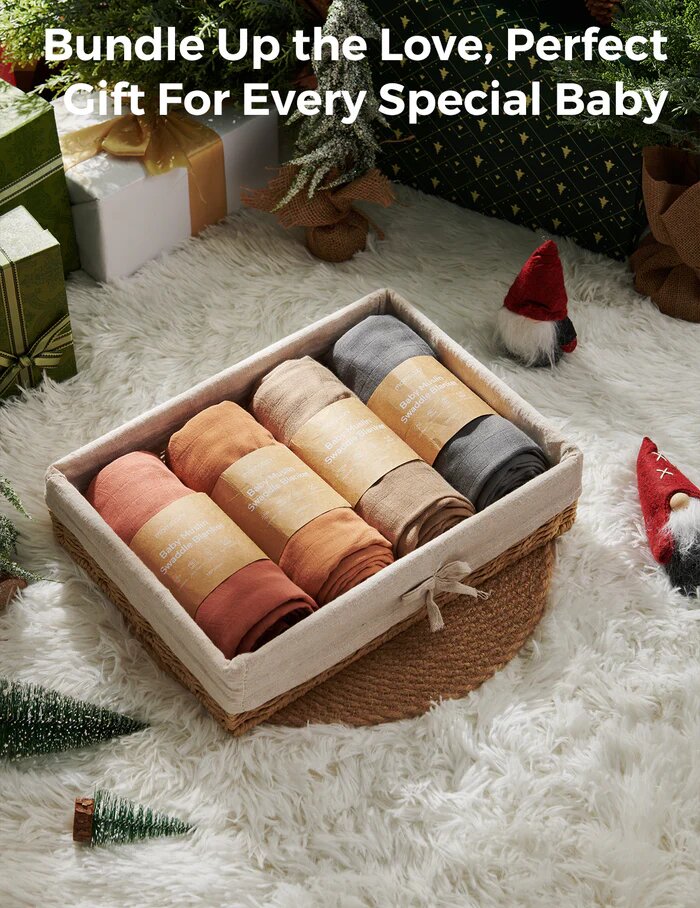 Nor Pufos Set 4 museline din bambus si bumbac 120 x 120 cm Swaddle