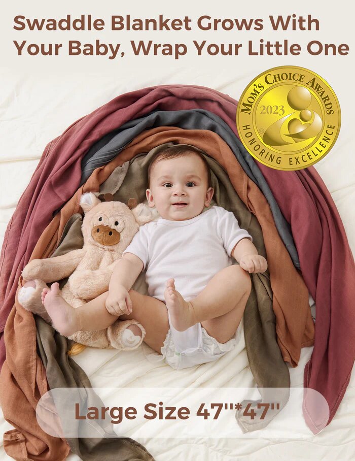 Nor Pufos Set 4 museline din bambus si bumbac 120 x 120 cm Swaddle