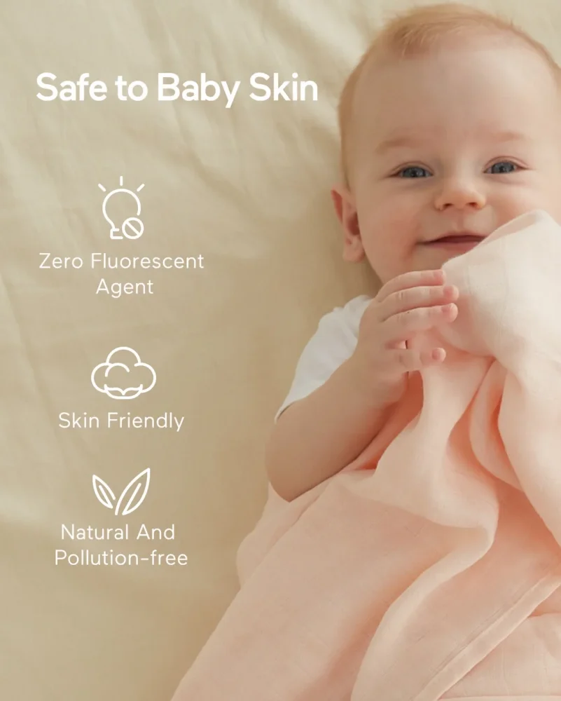 Nor Pufos Set 4 museline din bambus si bumbac 120 x 120 cm Swaddle