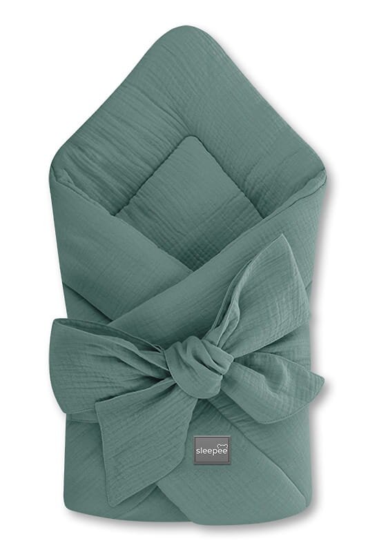 Nor Pufos Wrap Babyhorn pentru nou nascut Ocean Green Sleepee