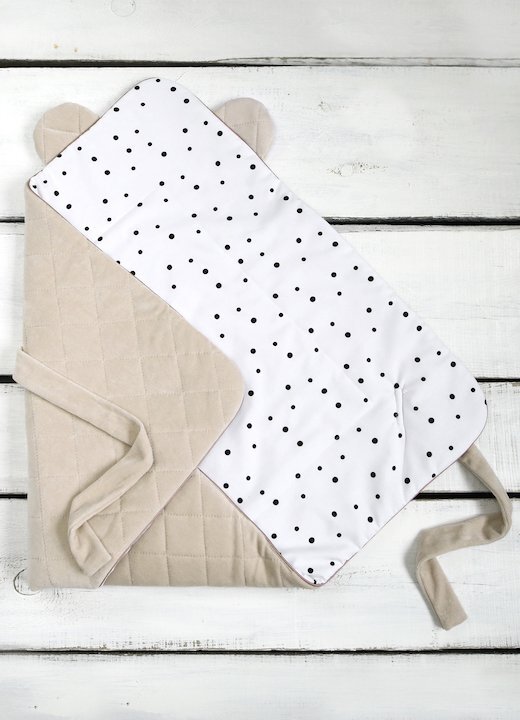 Nor Pufos Wrap cu urechi Babyhorn pentru nou nascut Royal Baby Sand Sleepee