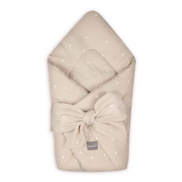 Nor Pufos Wrap din bumbac Babyhorn pentru nou nascuti Love Sleepee