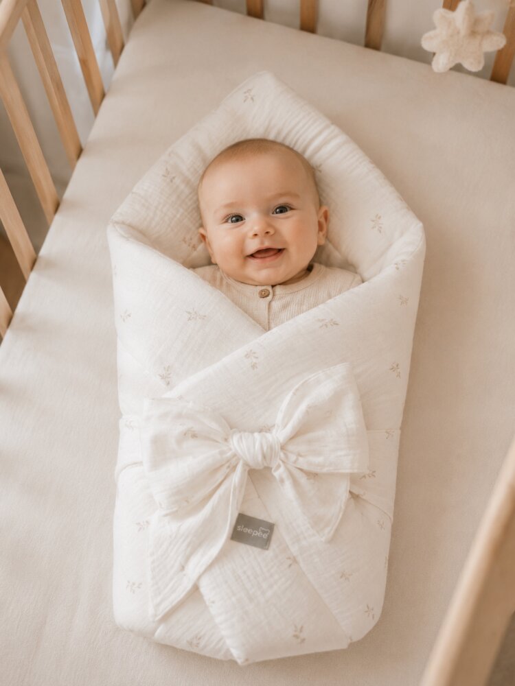 Nor Pufos Wrap din bumbac Babyhorn pentru nou nascuti Nature Sleepee