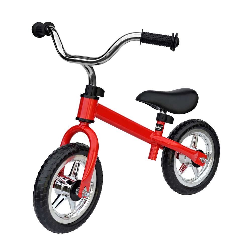 Nordic Hoj Bicicleta copii fara pedale 10 red de la 2 ani roti EVA cu rulmenti sa reglabila in intervalul 32-41 cm greutate maxima admisa 25 Kg