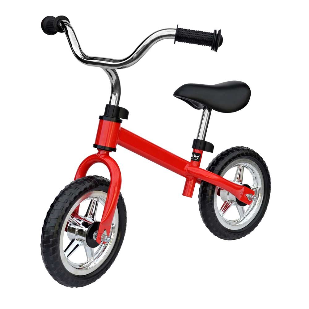 Nordic Hoj Bicicleta copii fara pedale 10 red de la 2 ani roti EVA cu rulmenti sa reglabila in intervalul 32-41 cm greutate maxima admisa 25 Kg