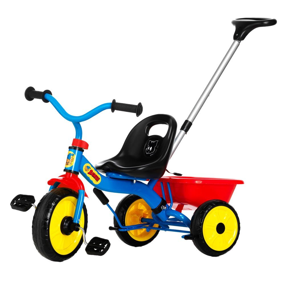 Nordic Hoj Tricicleta pentru copii Bamse cu maner scaun reglabil in 4 pozitii roti solide Eva si functie Free-wheel