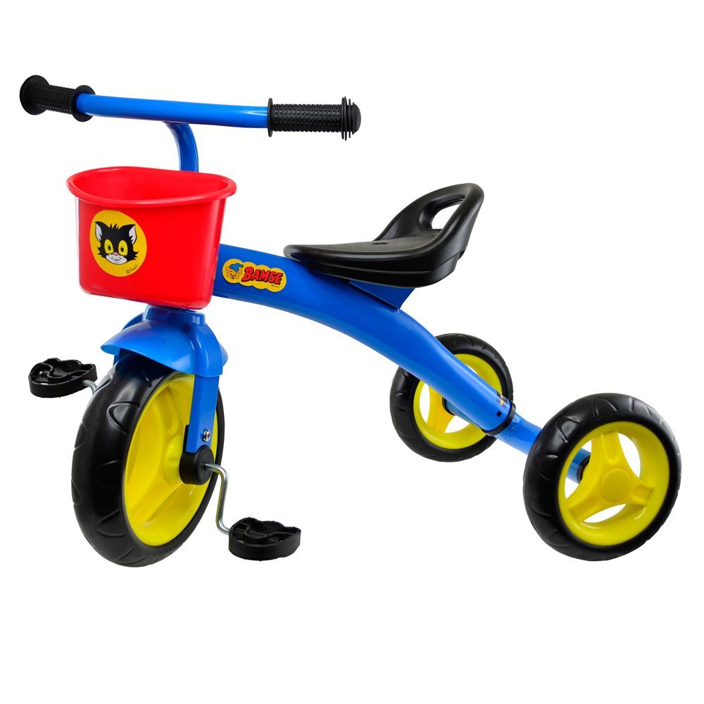 Nordic Hoj Tricicleta pentru copii Bamse cu roti solide EVAscaun reglabil in 2 pozitii si cosulet pentru jucarii