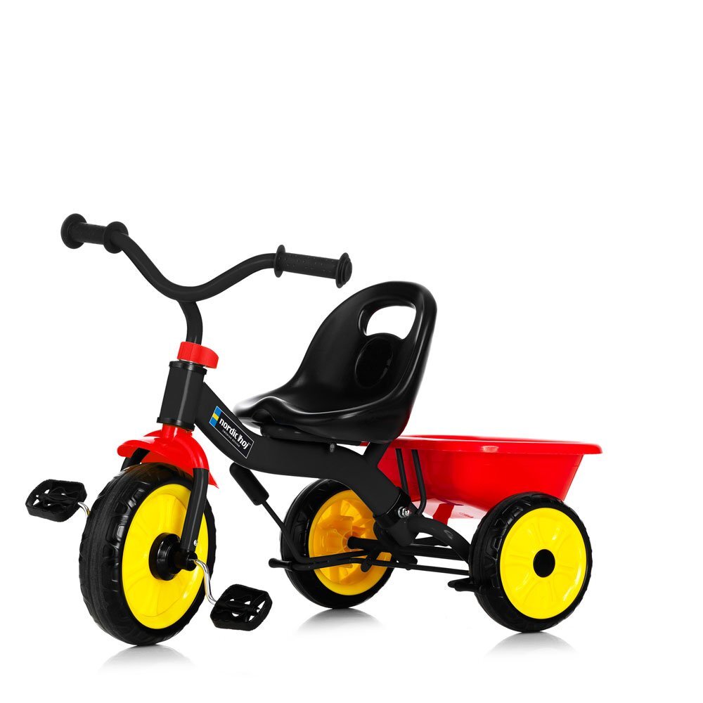 Nordic Hoj Tricicleta pentru copii cu maner scaun reglabil in 4 pozitii functie Free-wheel roti solide EVA