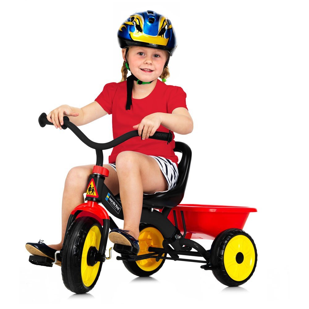 Nordic Hoj Tricicleta pentru copii cu maner scaun reglabil in 4 pozitii functie Free-wheel roti solide EVA