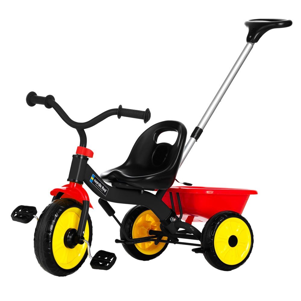 Nordic Hoj Tricicleta pentru copii cu maner scaun reglabil in 4 pozitii functie Free-wheel roti solide EVA