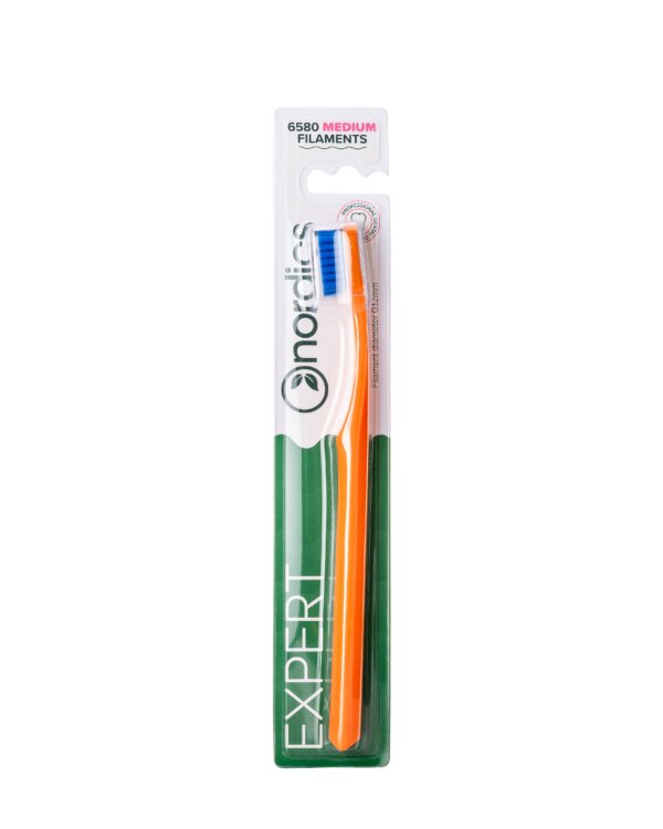 Nordics Periuta de dinti Expert Curve 6580 filamente - medie - portocaliu