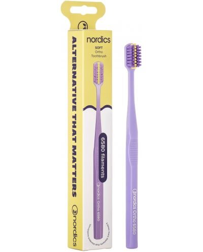 Nordics Periuta de dinti Ortho 6580 filamente moale mov