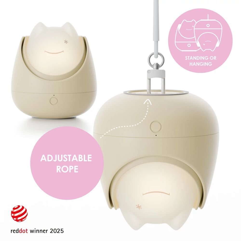 Nosiboo Lampa de veghe Zigg cu lumina rosie si temporizator Beige