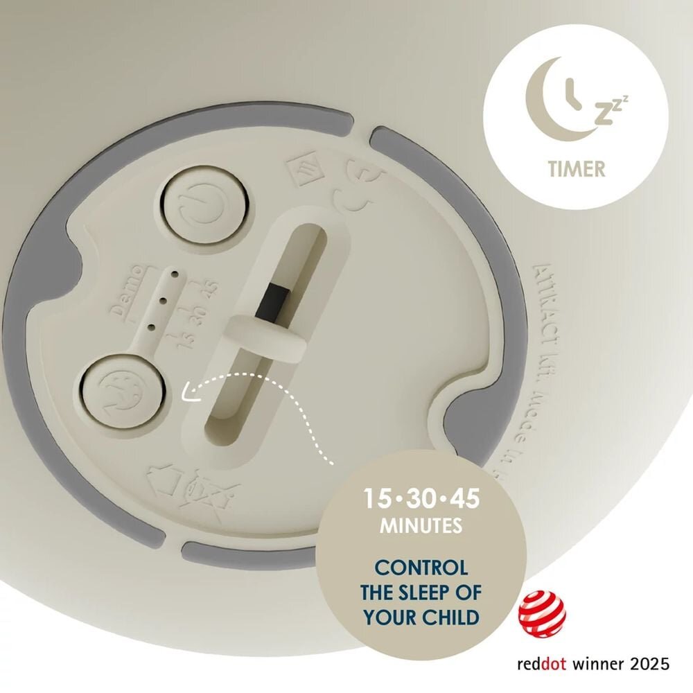 Nosiboo Lampa de veghe Zigg cu lumina rosie si temporizator Grey