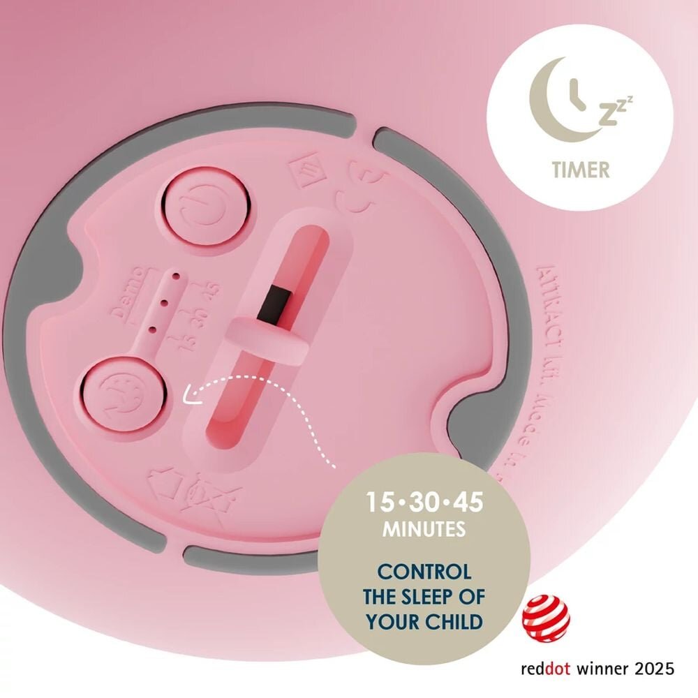 Nosiboo Lampa de veghe Zigg cu lumina rosie si temporizator Pink