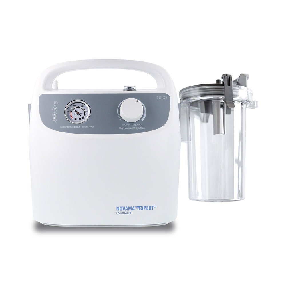 NOVAMA Aspirator electric portabil Expert ESUXMOB pentru indepartarea secretiilor din caile respiratorii si cavitati cu acumulator incorporat vacuum si recipient de 1000 ml
