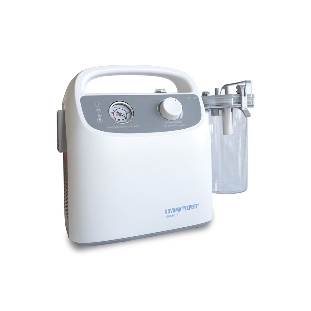 NOVAMA Aspirator electric portabil Expert ESUXMOB pentru indepartarea secretiilor din caile respiratorii si cavitati cu acumulator incorporat vacuum si recipient de 1000 ml