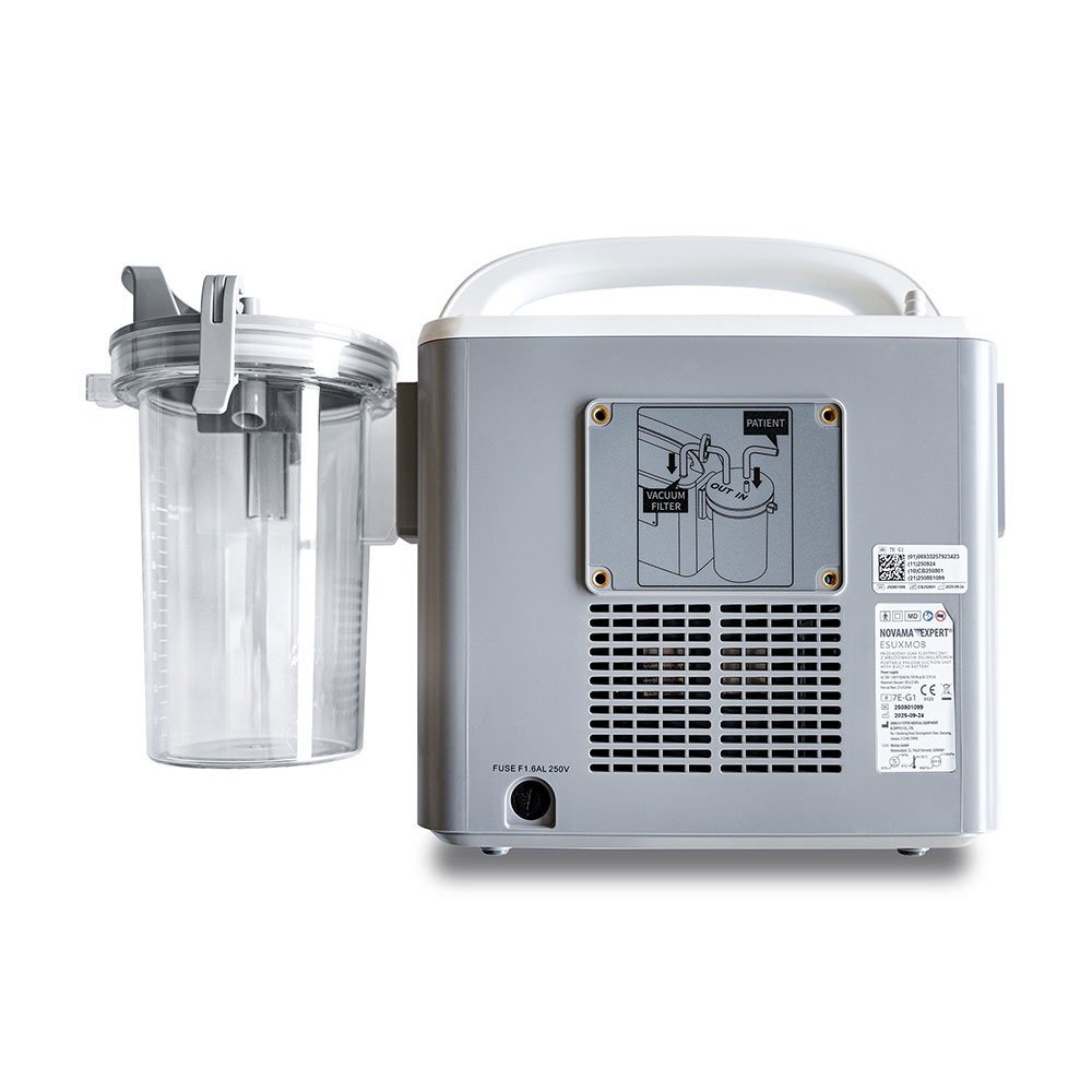 NOVAMA Aspirator electric portabil Expert ESUXMOB pentru indepartarea secretiilor din caile respiratorii si cavitati cu acumulator incorporat vacuum si recipient de 1000 ml