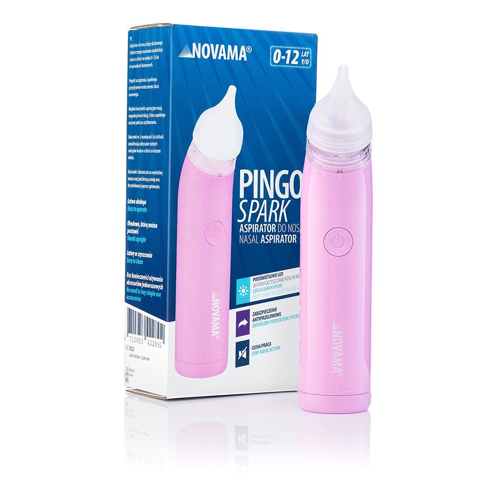 NOVAMA Aspirator nazal electric Pingo Spark pentru copii 0-12 ani roz pastel