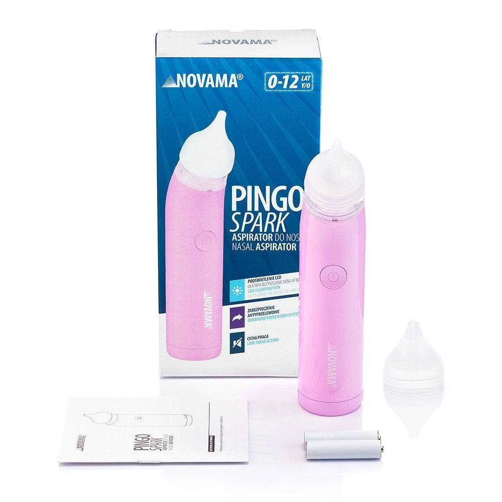 NOVAMA Aspirator nazal electric Pingo Spark pentru copii 0-12 ani roz pastel