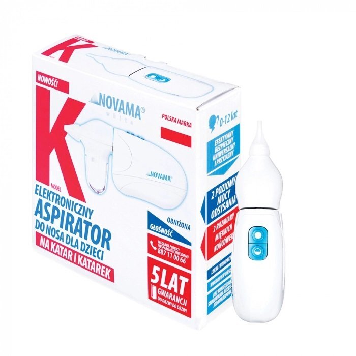 NOVAMA Aspirator nazal electric White K pentru copii 0-12 ani alb