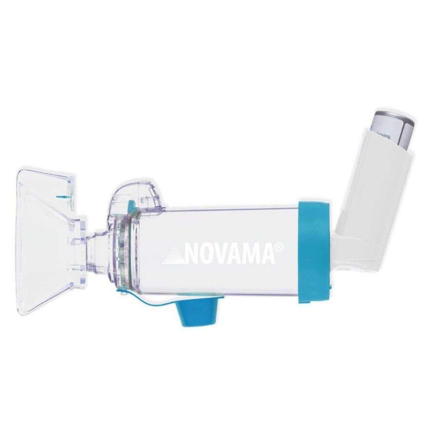 NOVAMA Camera de inhalare Pulma I cu masca pentru copii 0-18 luni capacitate de 175 ml fabricata din material antistatic ABS fara BPA si latex