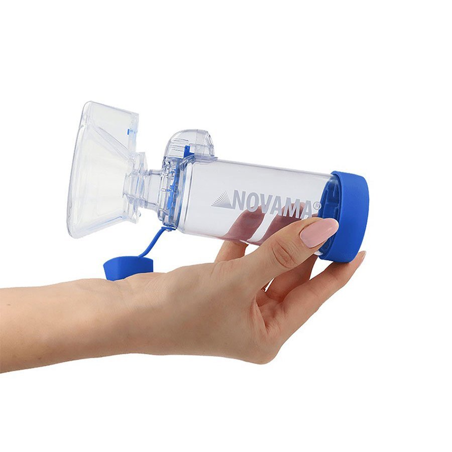 NOVAMA Camera de inhalare Pulma II cu masca pentru copii 1-5 ani capacitate de 175 ml fabricata din material antistatic ABS fara BPA si latex