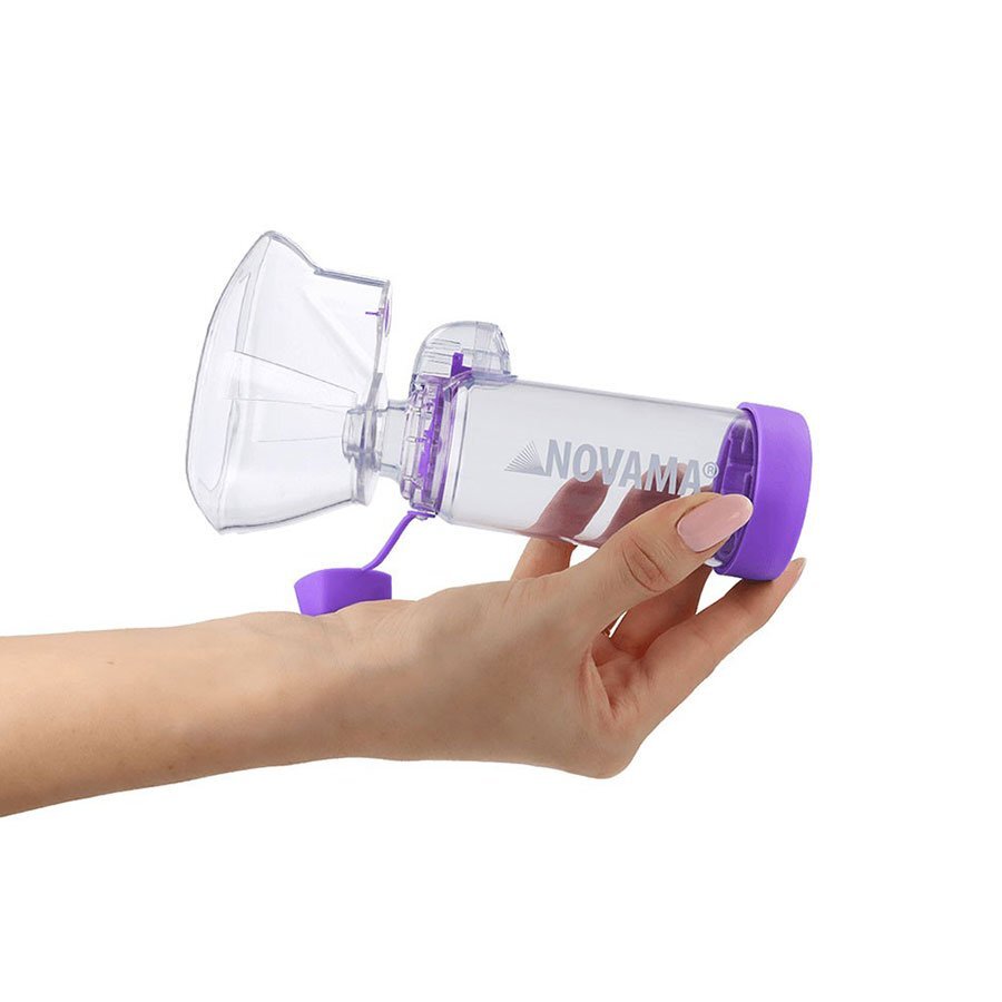 NOVAMA Camera de inhalare Pulma III cu masca pentru copii 5 ani + capacitate de 175 ml fabricata din material antistatic ABS fara BPA si latex