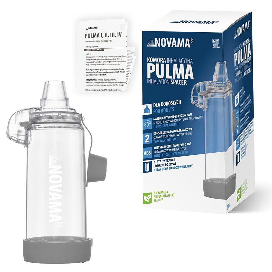 NOVAMA Camera de inhalare Pulma IV fara masca capacitate de 175 ml fabricata din material antistatic ABS fara BPA si latex