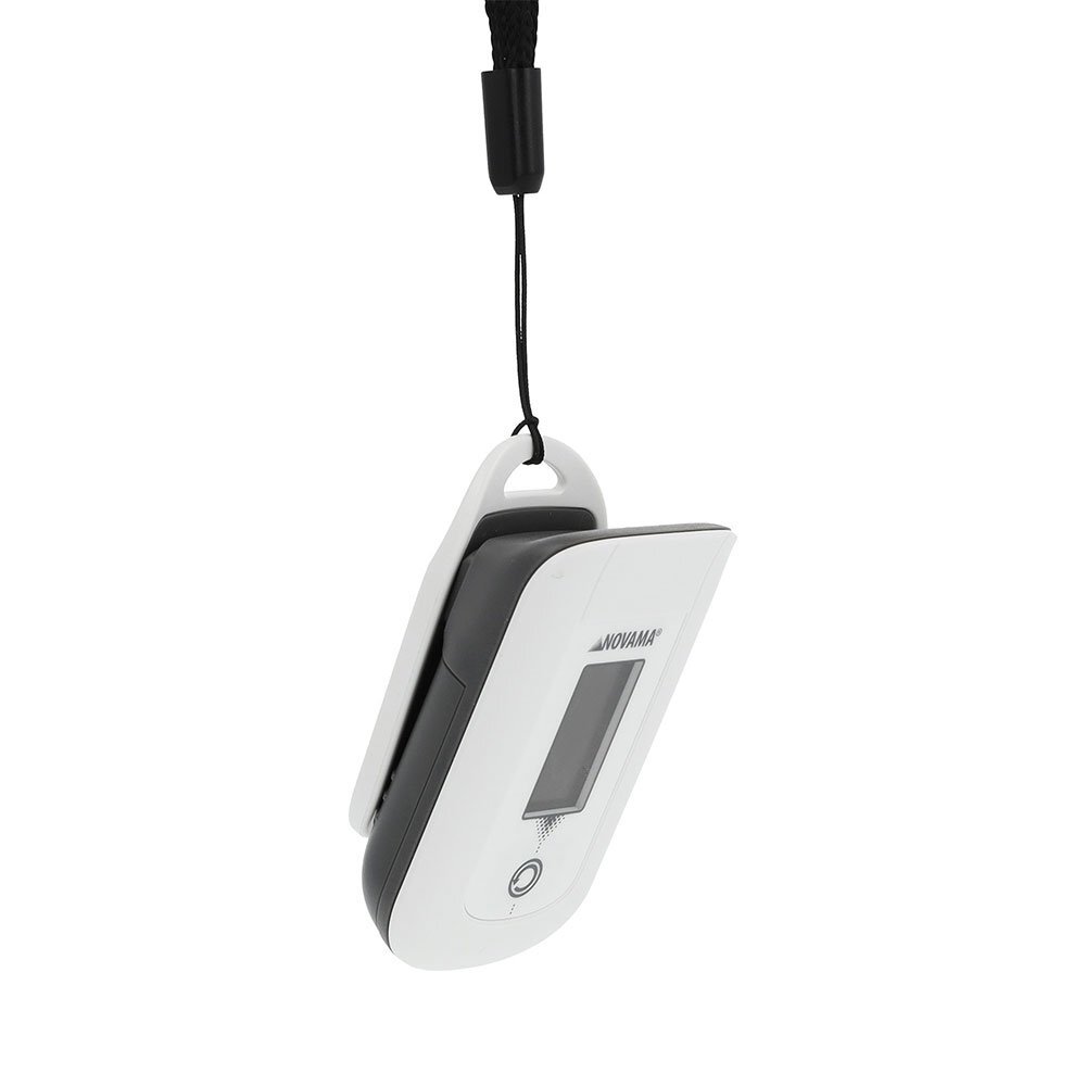 NOVAMA Pulsoximetru Sanso alb masoara saturatia de oxigen din sange si pulsul algoritm de toleranta la miscare ecran OLED bicolor functie de schimbare a orientarii ecranului