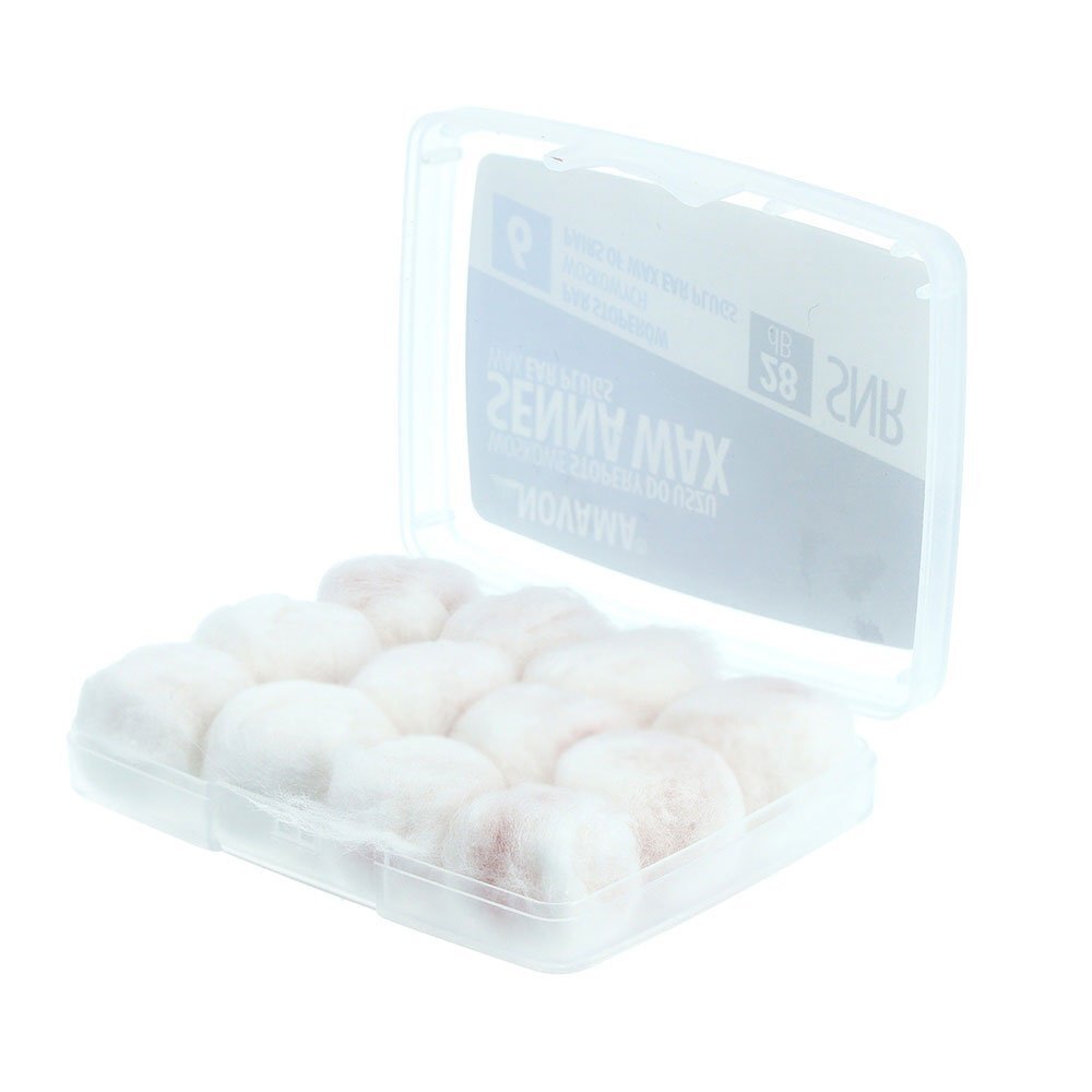 NOVAMA Set 6 perechi dopuri de urechi Senna Wax din ceara modelabila reducere zgomot pana la 28 dB confort ridicat cu etui practic