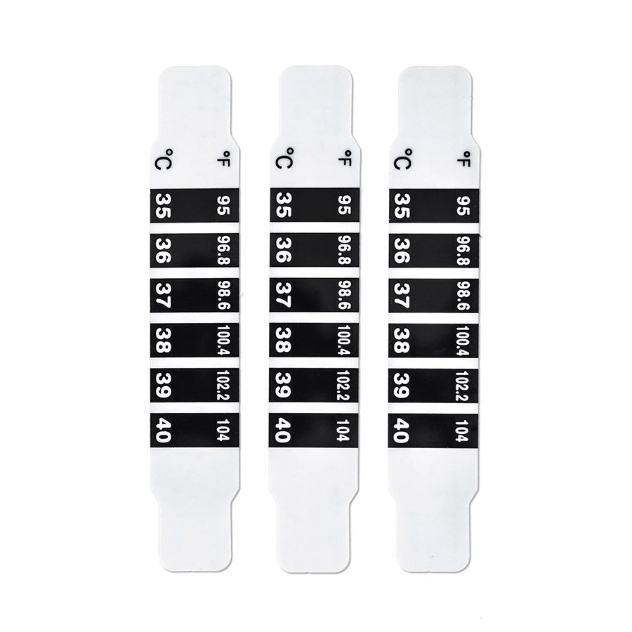 NOVAMA Set termometru banda pentru frunte White LCD cristale lichide 3 buc albnegru